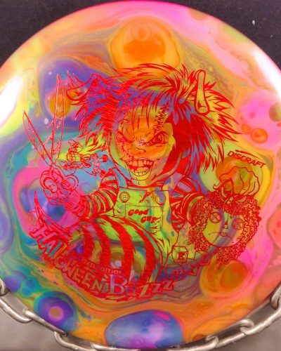 Discraft 2022 Halloween "Chucky" Fly Dye Glow Z BUZZZ Golf Disc