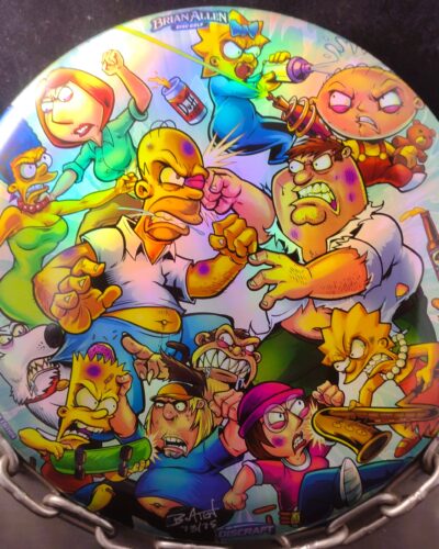 Discraft 'Simpsons vs Family Guy' Full Foil ESP BUZZZ Mid Range Golf Disc