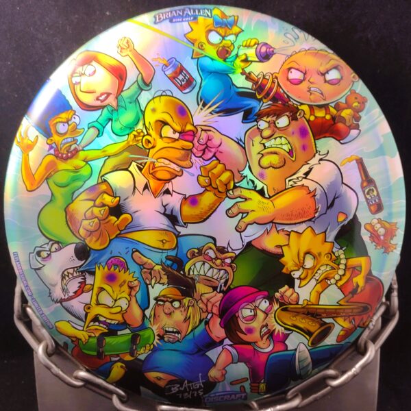 Discraft 'Simpsons vs Family Guy' Full Foil ESP BUZZZ Mid Range Golf Disc