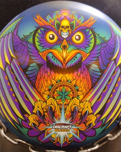 Discraft Psychedelic Owl Super Color ESP BUZZZ Mid Range Golf Disc