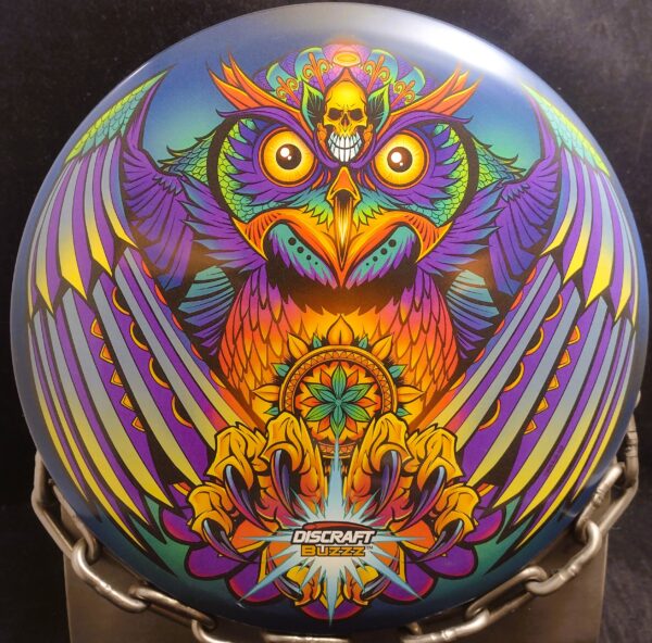 Discraft Psychedelic Owl Super Color ESP BUZZZ Mid Range Golf Disc