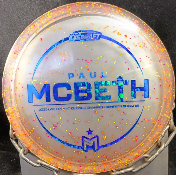 Discraft 2025 Paul McBeth LWS Champion Confetti Z BUZZZ SS Disc Golf Mid Range Driver