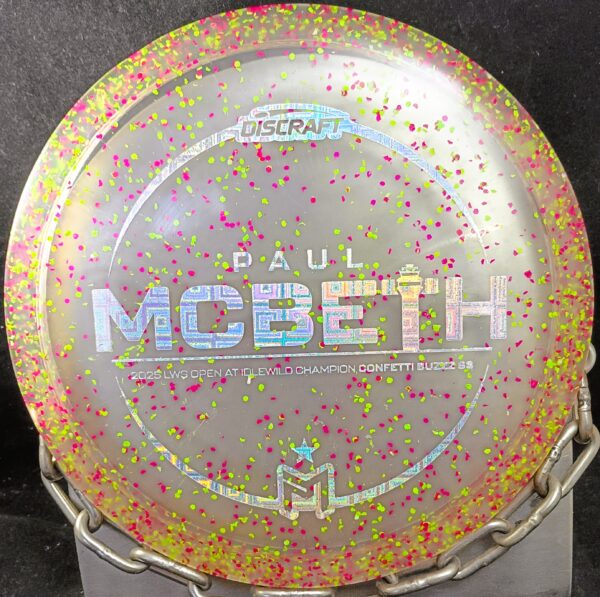 Discraft 2025 Paul McBeth LWS Champion Confetti Z BUZZZ SS Disc Golf Mid Range Driver