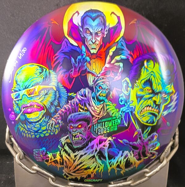 Discraft 2025 Halloween Full Foil ESP BUZZZ Mid Range Golf Disc
