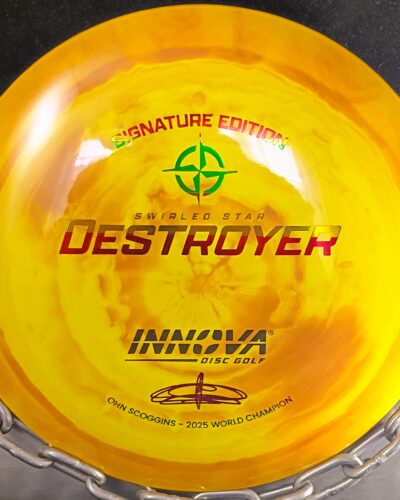 Innova 2025 World Champion Ohn Scoggins Signature Edition Swirly Star DESTROYER Disc Golf