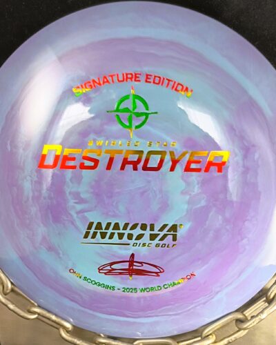 Innova 2025 World Champion Ohn Scoggins Signature Edition Swirly Star DESTROYER Disc Golf Driver 173-5