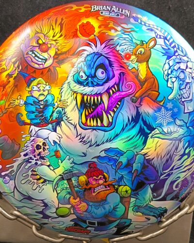 Discraft 2025 Christmas Smackdown Full Foil ESP BUZZZ Mid Range Golf Disc