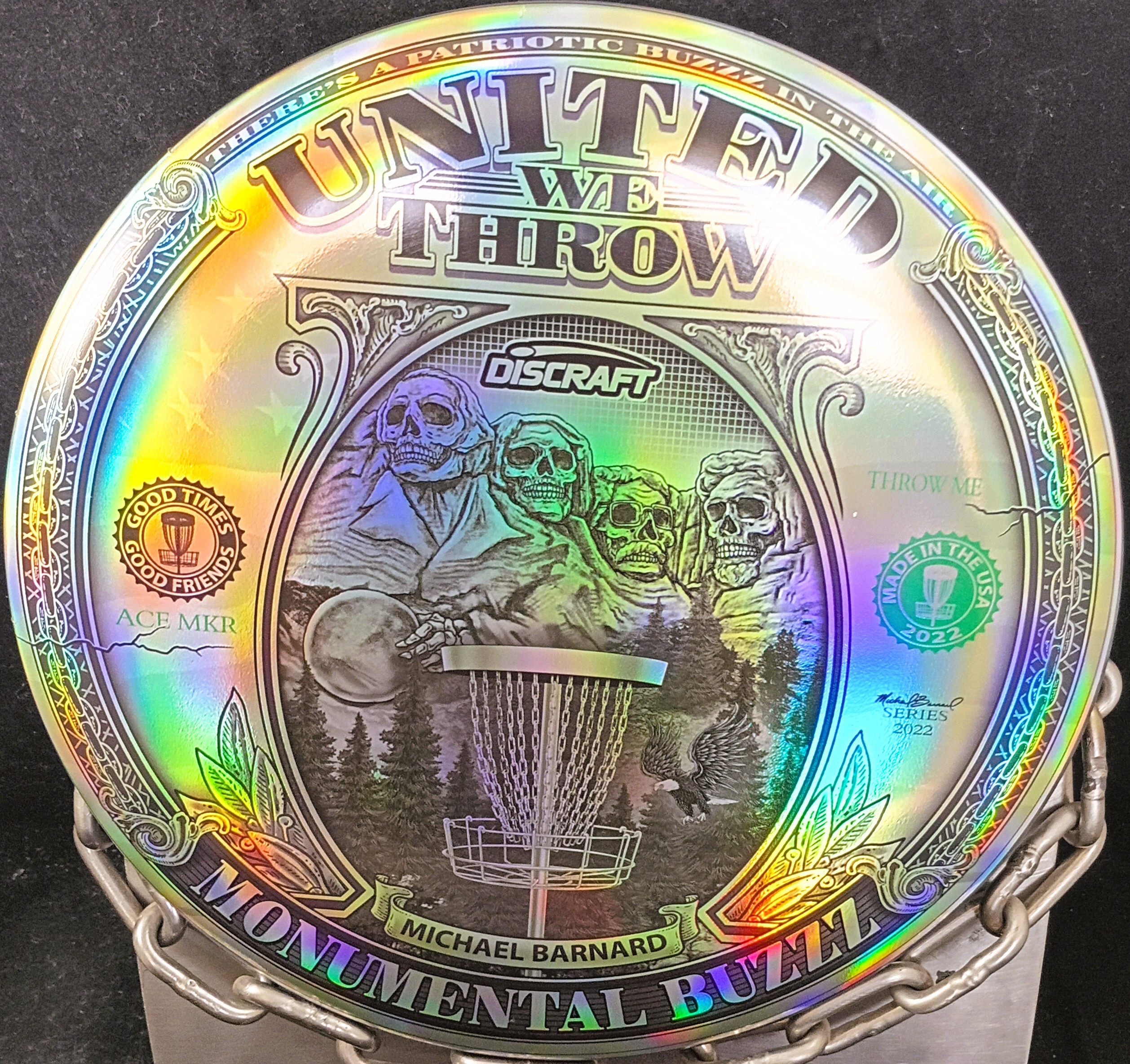 Discraft Full Foil Monumental BUZZZ Mid Range Golf Disc Discraft Full Foil Monumental BUZZZ Mid Range Golf Disc