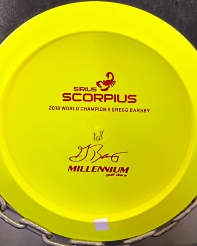 Millennium Gregg Barsby 2018 World Champion Bottom Stamp Sirius SCORPIUS 1.12 Disc Golf Driver