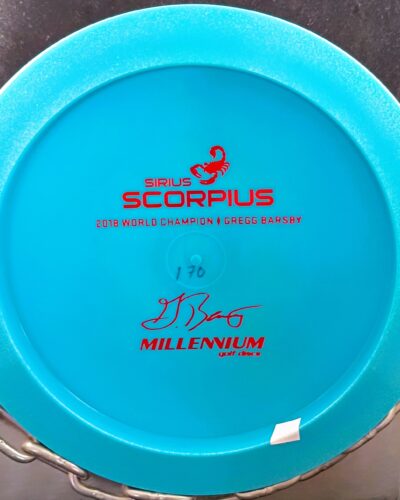 Millennium Gregg Barsby 2018 World Champion Bottom Stamp Sirius SCORPIUS 1.12 Disc Golf Driver