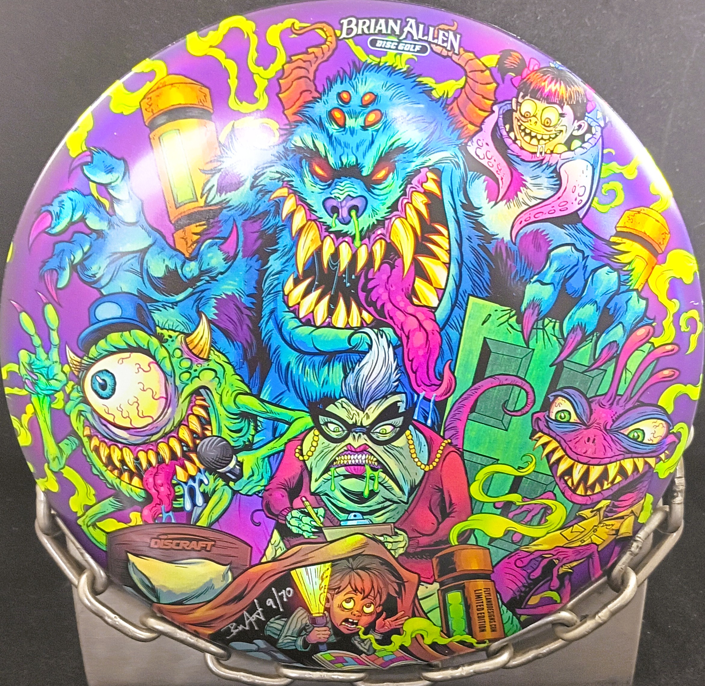 Discraft Monsters Inc Full Foil ESP BUZZZ Mid Range Golf Disc Discraft Monsters Inc Full Foil ESP BUZZZ Mid Range Golf Disc